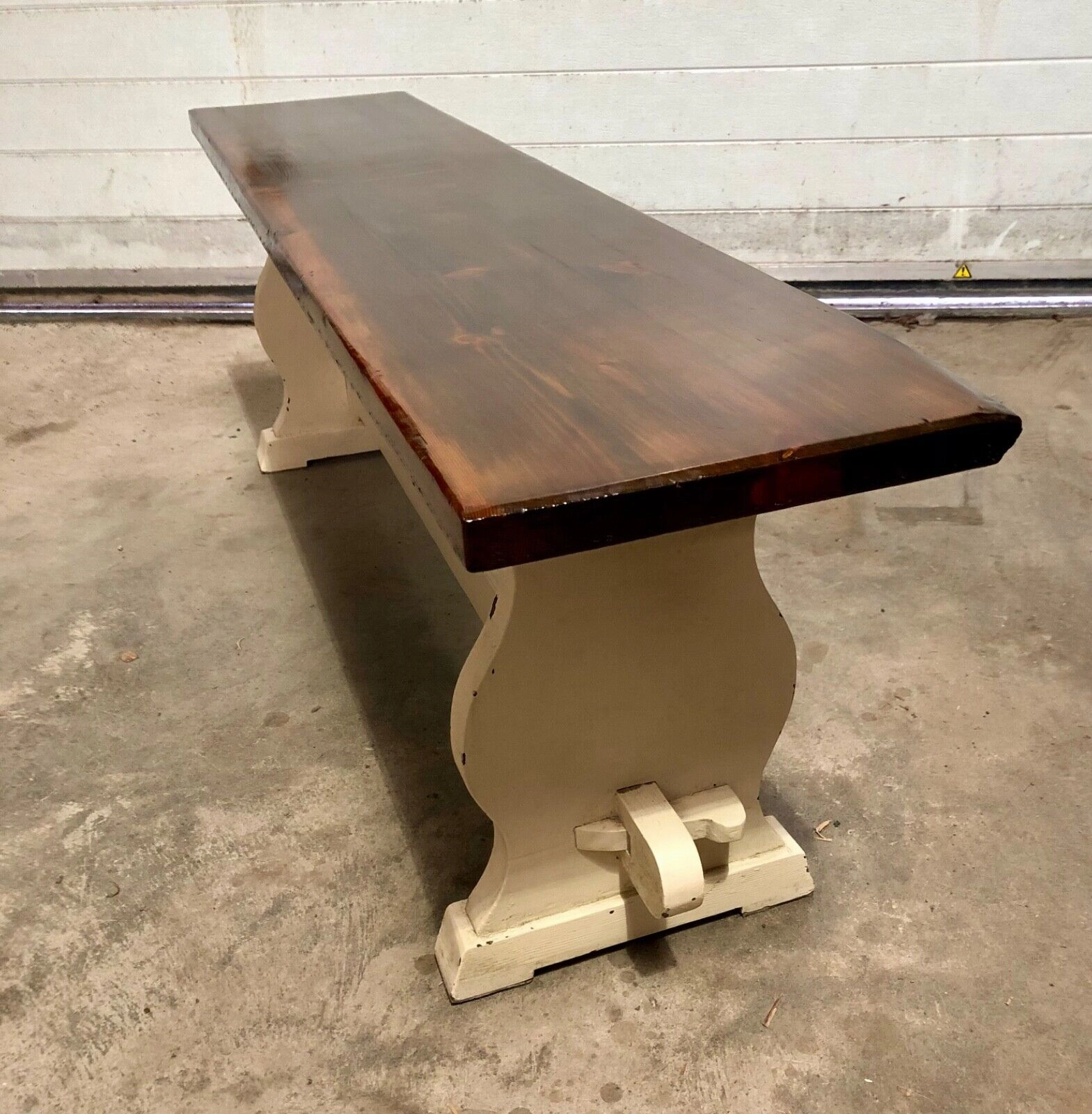 000745....Classic Vintage Bench With Painted Base ( sold )