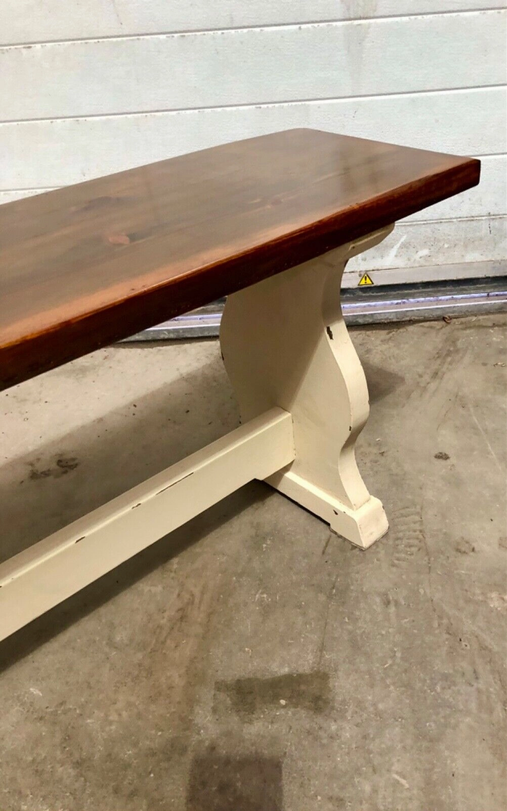 000745....Classic Vintage Bench With Painted Base ( sold )