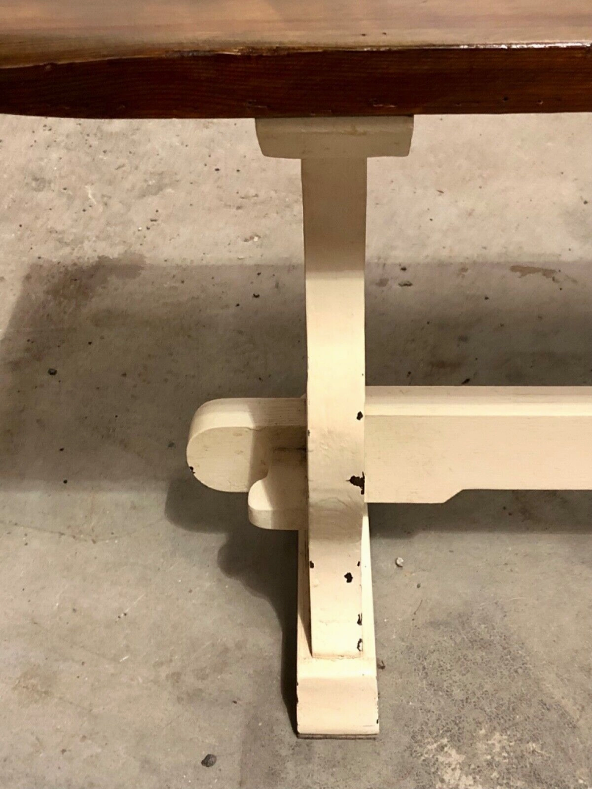000745....Classic Vintage Bench With Painted Base ( sold )