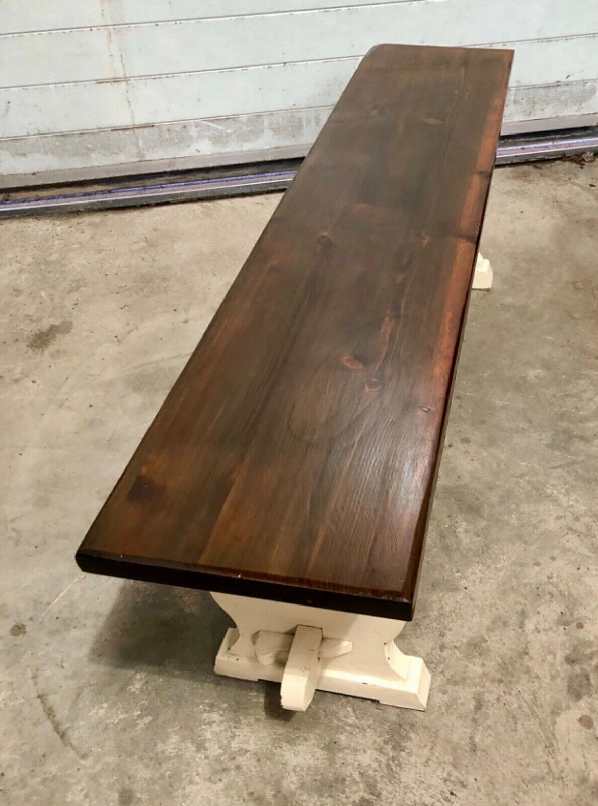 000745....Classic Vintage Bench With Painted Base ( sold )