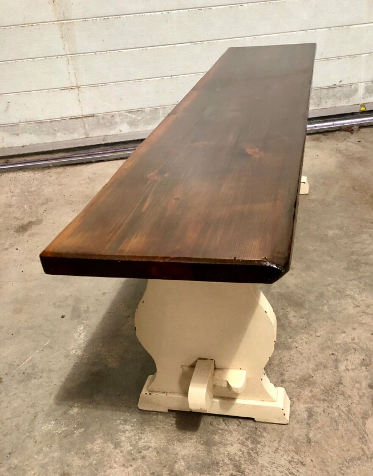 000745....Classic Vintage Bench With Painted Base ( sold )