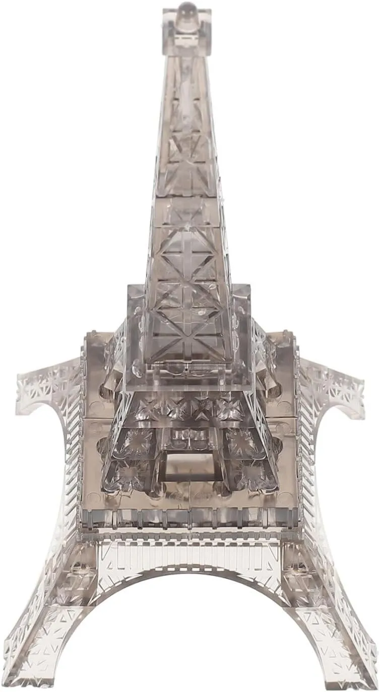 1 Set Crystal Eiffel Tower Transparent Educational for Fine Motor Skills and Cognitive Abilities Sturdy Building Cubes for Fun Learning