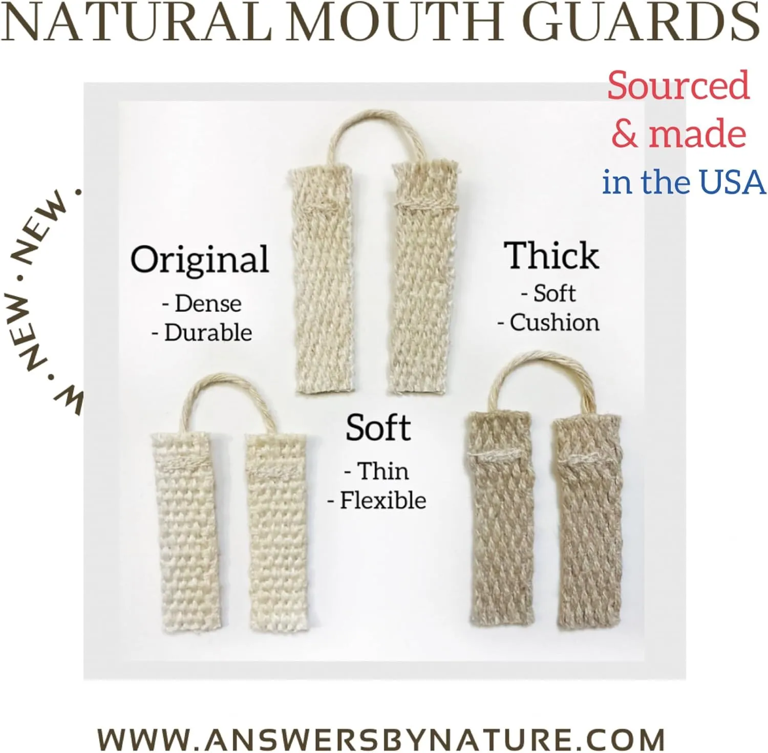 100% All Natural Organic Mouth Guard (2-Pack) Night time Protection for Teeth Grinding, clenching and Sports, Night Guard