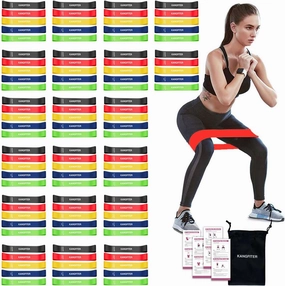 100 PCS Bulk Resistance Bands, Loop Exercise Bands Set for Gym Members Sports Class Students Gift, 5 Pieces Each Set with Storage Bag, Fitness Bands for Outdoor Home Gym Yoga Pilates