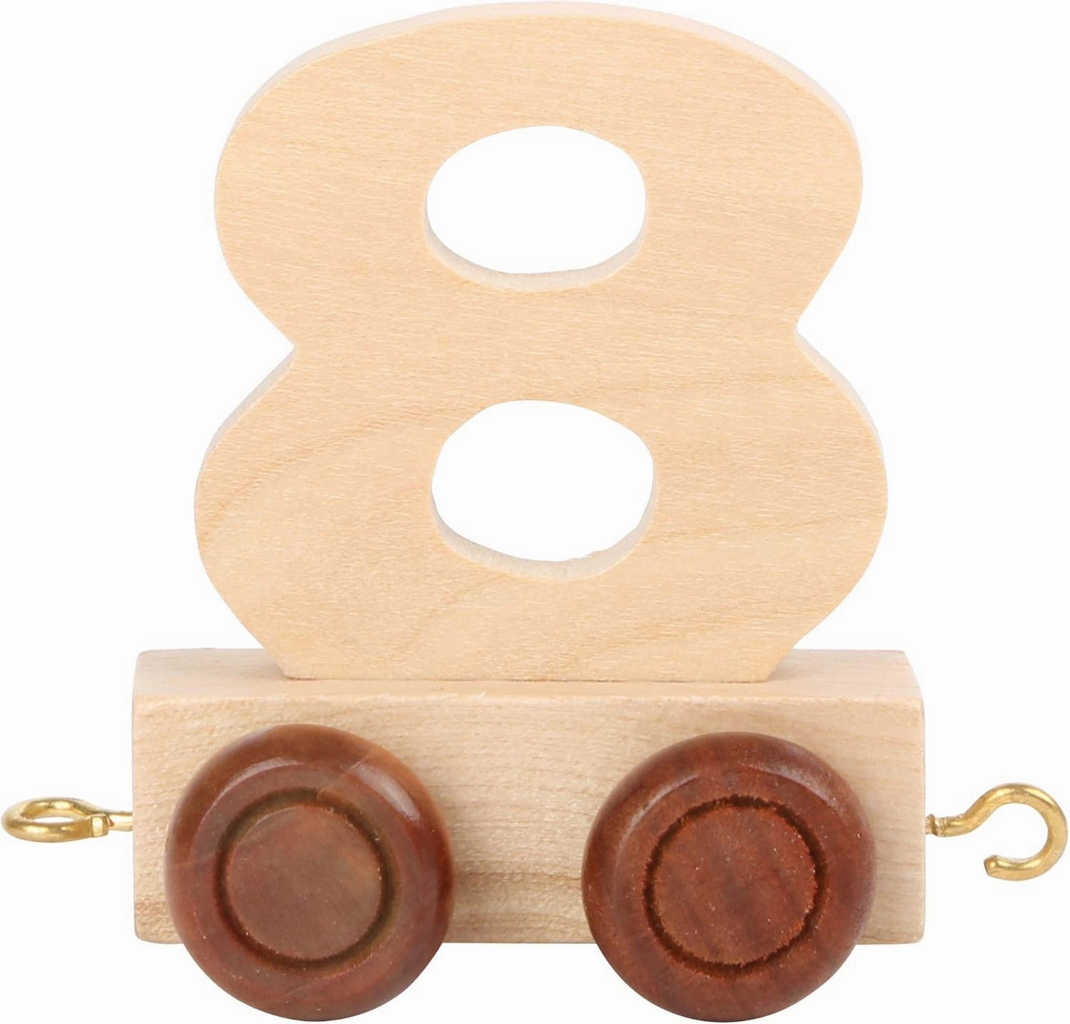 10560 8" Made of Natural Wood with Four Wheels as Well as Connection possibilties with Other Numbers Trains