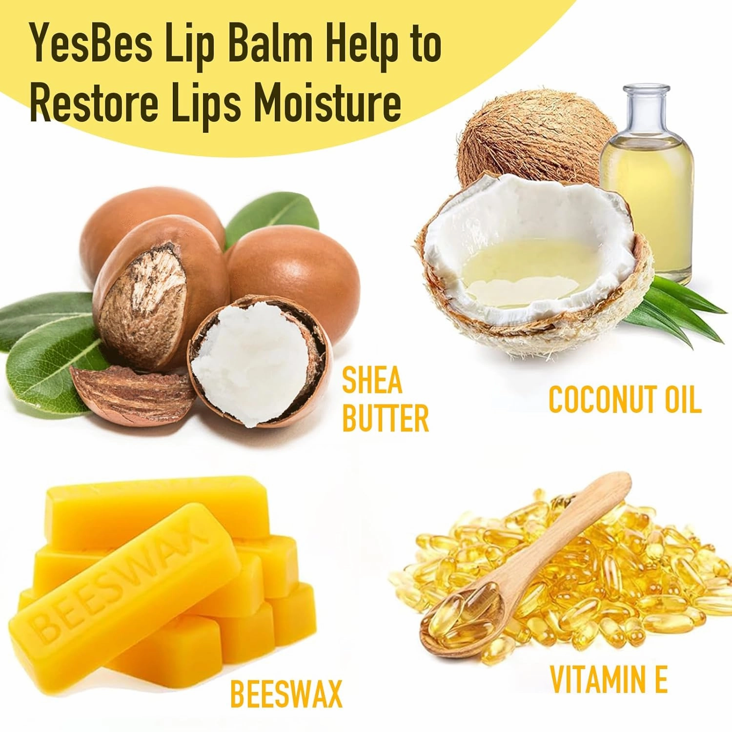 128 Pack Natural Lip Balm With Vitamin E and Coconut Oil - Moisturizing for Dry Cracked Lips, Stocking Stuffers - 8 Flavors