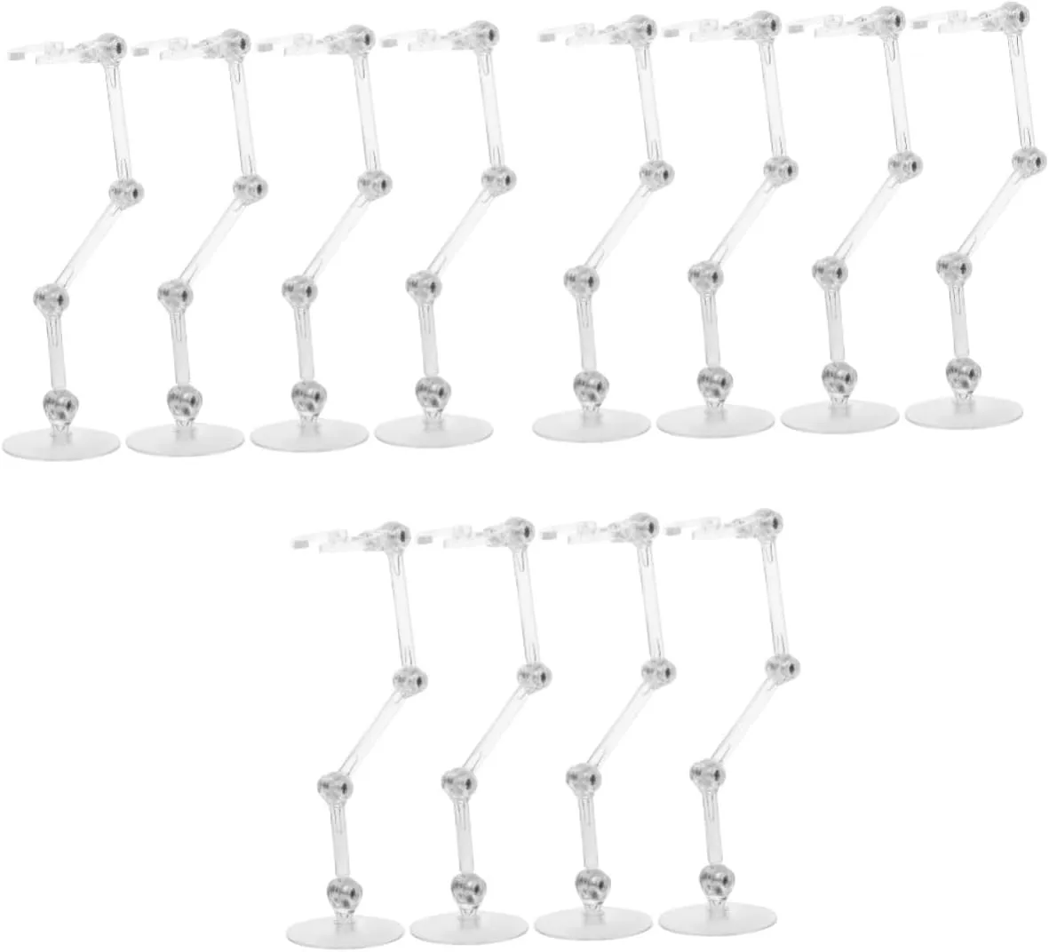 12pcs Action Figure Display Stands Versatile Model Holder for Doll Figures Sturdy Base for Home Decor and Retail Showcases Design for Easy Organization