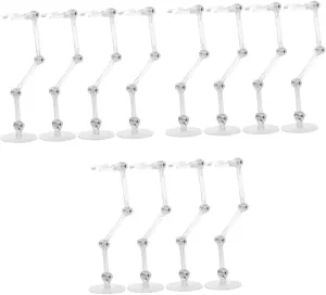 12pcs Action Figure Display Stands Versatile Model Holder for Doll Figures Sturdy Base for Home Decor and Retail Showcases Design for Easy Organization