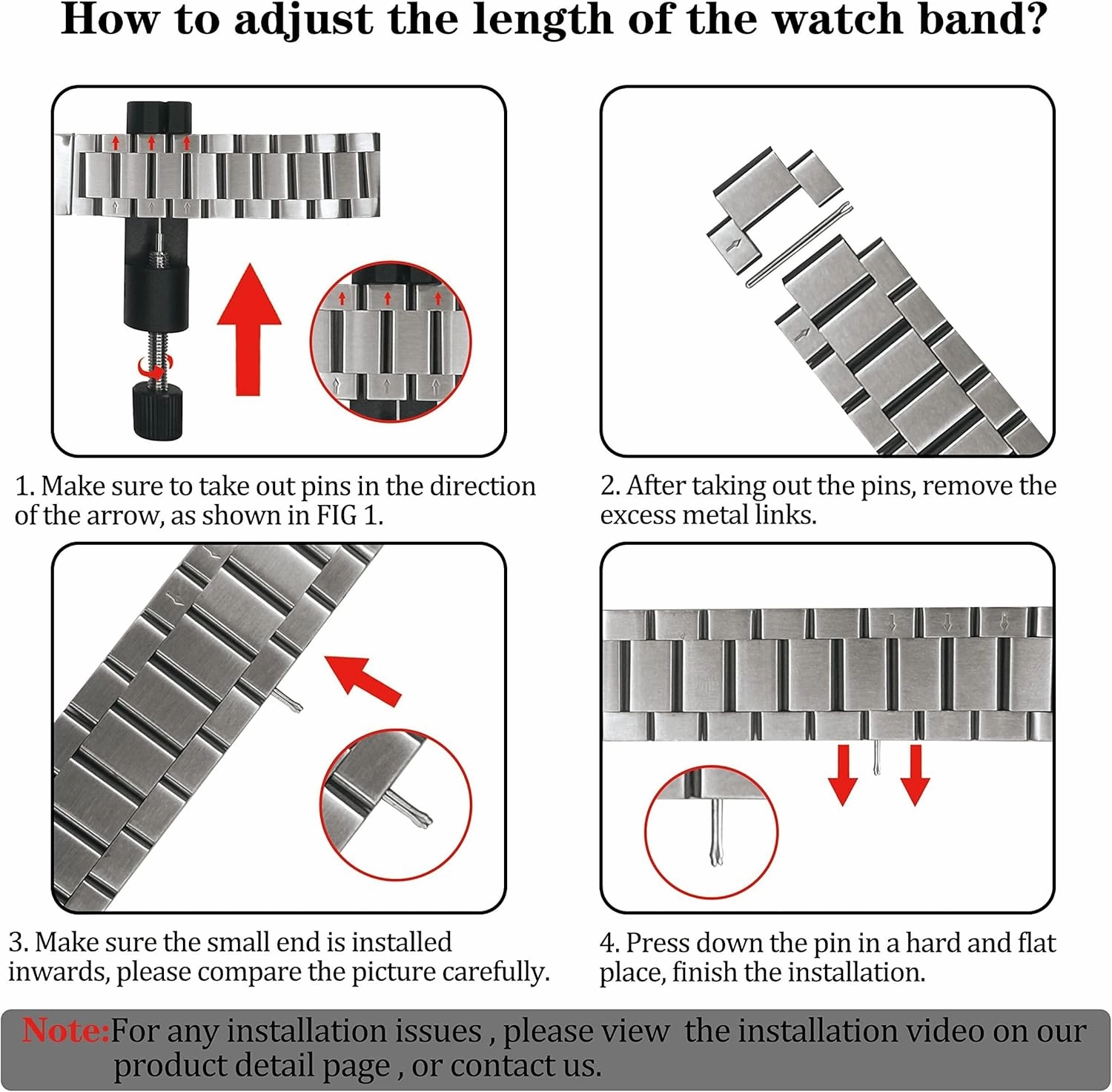 14/16/18/20/22mm Metal Watch Band, Stainless Steel Quick Release Strap For Men Women