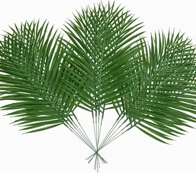 14Pcs Artificial Palm Leaves, 20.4" Outdoor Faux Palm Fronds, Green, Tropical Style, Perfect for Home Decor, Wedding, Birthday Parties
