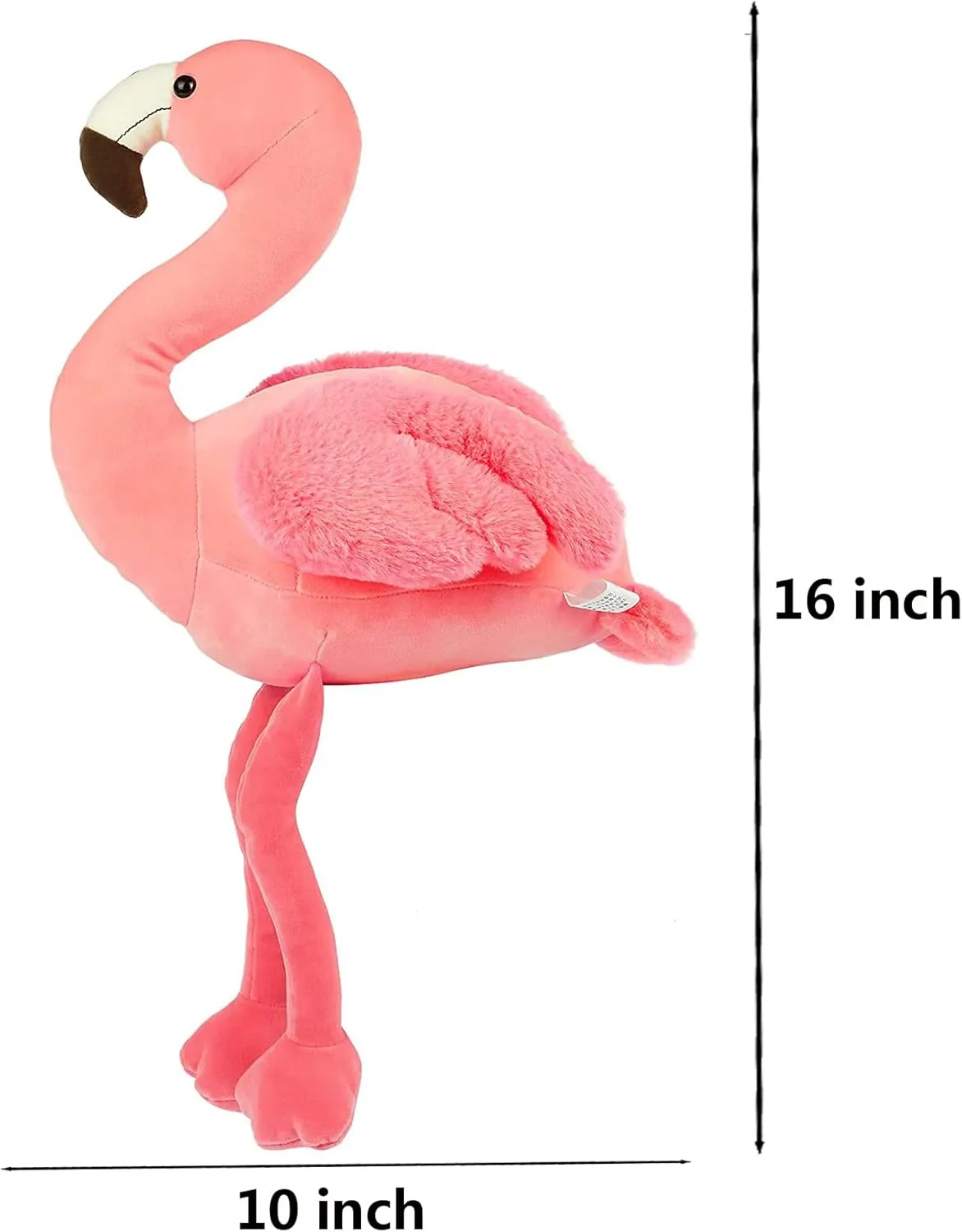 16 Inch Tall Soft Flamingo Stuffed Animal Pink Plushie Flamingo Plush Toys for Home Decor Stuffed Animals Plush Figure Gift for Kids or Lover in Birthday Valentine and Christmas