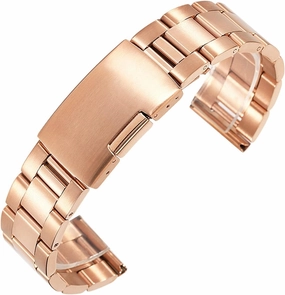 18mm 20mm 22mm 24mm 26mm 28mm 30mm Solid Classic Stainless Steel Breathable Replacement Bracelet (Band Color: Black, Band Width: 28mm)