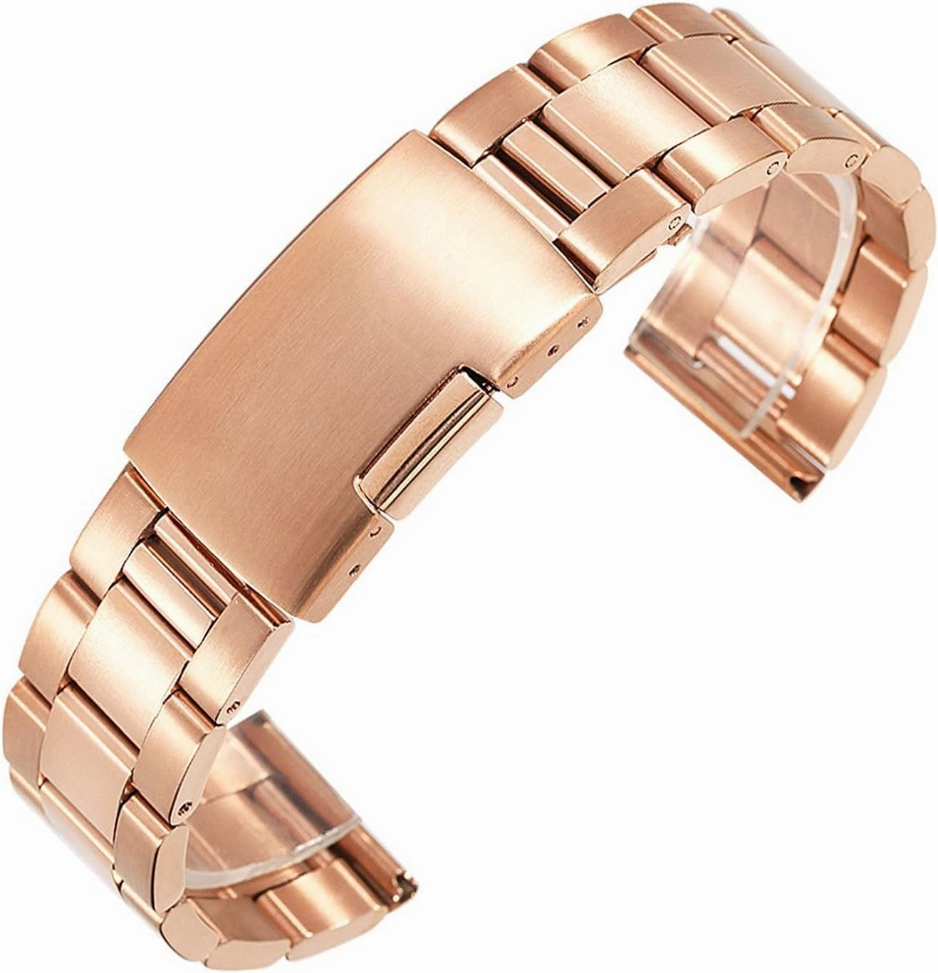 18mm 20mm 22mm 24mm 26mm 28mm 30mm Solid Classic Stainless Steel Breathable Replacement Bracelet (Band Color: Black, Band Width: 28mm)
