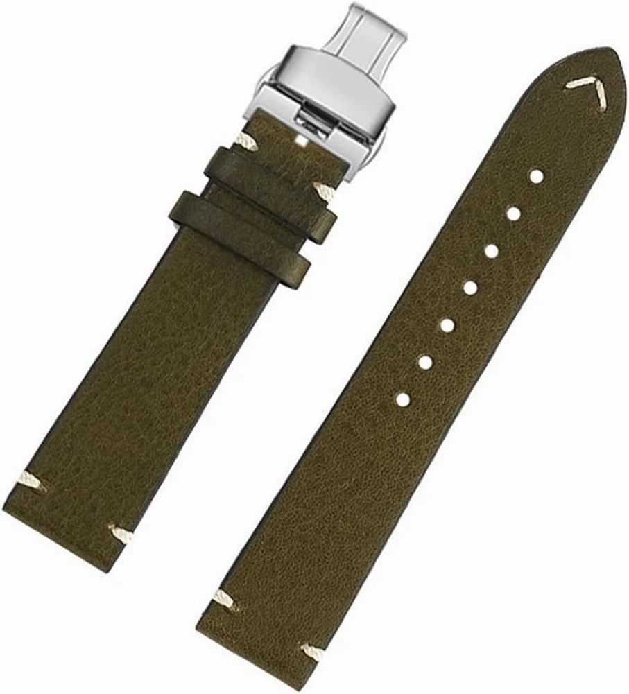 19mm 20mm 22mm Men Cowhide Genuine Leather Watchband Fit for Longines L2 L3 L4 Strap Master Classic Retro