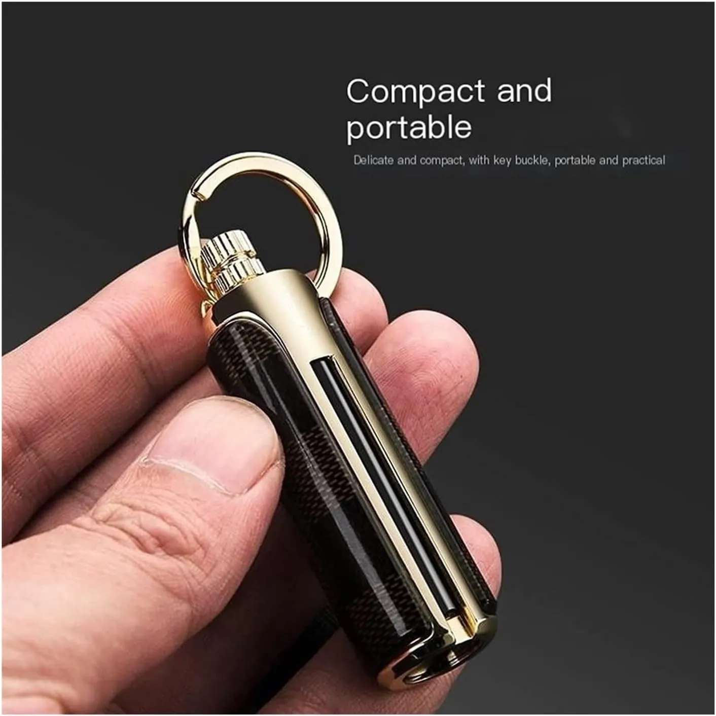 2024 Permanent Match Lighter Reusable Waterproof Metal Lighter Multifunctional Keychain Lighter, (No Fuel)(A)