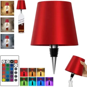 2025 New Wireless Bottle Lamp,RGB LED Bottle Light with Remote(RGB Wine red, 1pc)