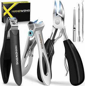 2025 Toenail Clippers for Seniors Thick Toenails, Heavy Duty Toe Nail Clippers for Men with Catcher, Ultra Sharp Ingrown Toenail Nail Cutter with Wide Jaw Long Handle