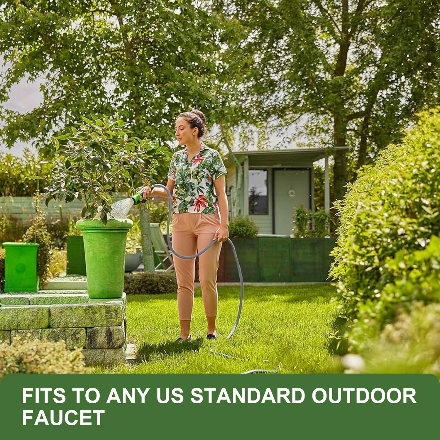 2025 Upgraded 50FT Non-Expanding Garden Hose, Ultra-Light & Flexible Water Hose - Burst-Resistant, Kink-Free, High-Pressure, All-Weather Use for Lawns, Gardens, and Outdoor Cleaning