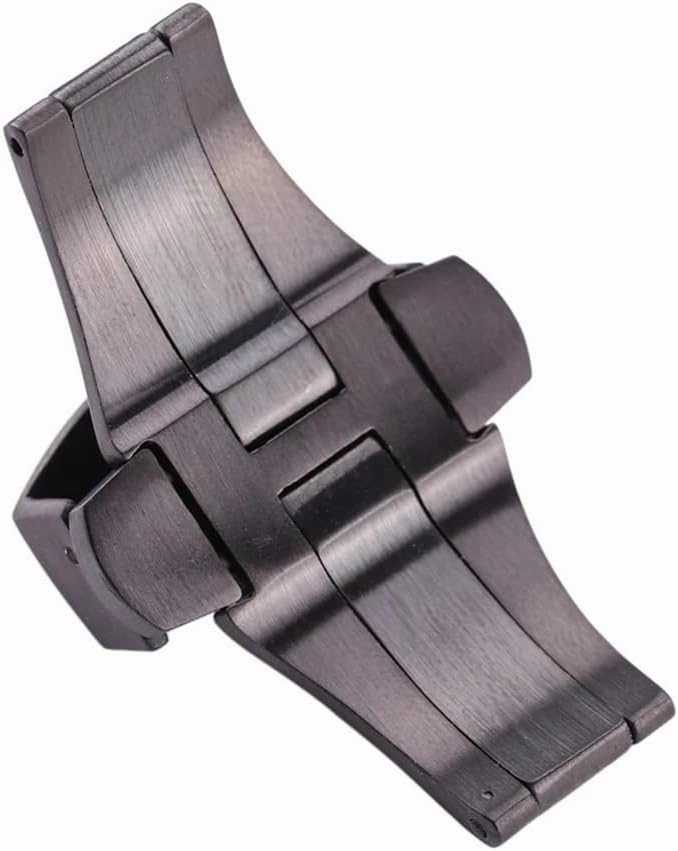 20mm 22mm Watch Band Buckle Mens Silver Gold Black Brushed Solid Stainless Steel Watchbands Deployment Clasp Strap Accessories