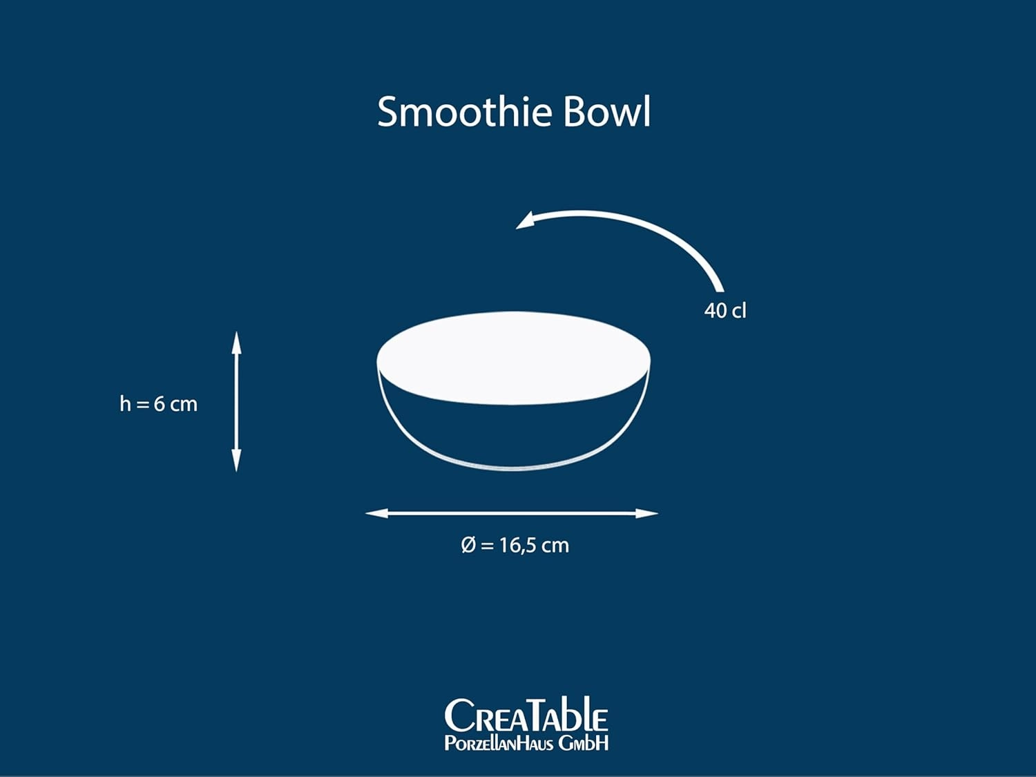 23430 Nature Collection Aqua 4-Piece Crockery Set, Cereal Bowl, Smoothibowl Made of Stoneware