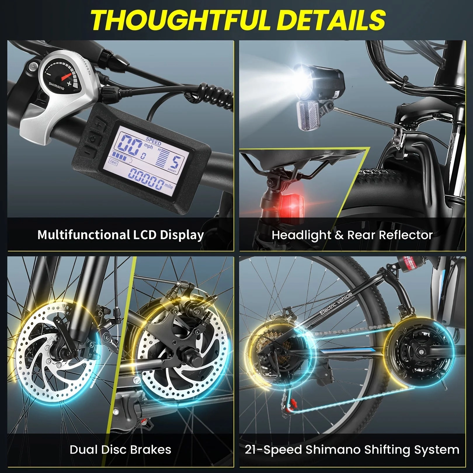 26" Folding Electric Bike With Removable Battery