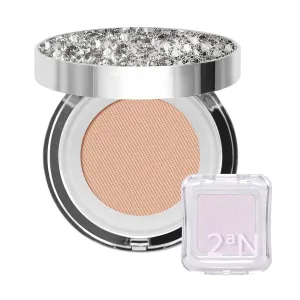 2aN Gleaming Tension Cushion Foundation Pact (#23 Natural Beige)   Pure Glash Highlighter (#PU01 Twilight) Glow Set