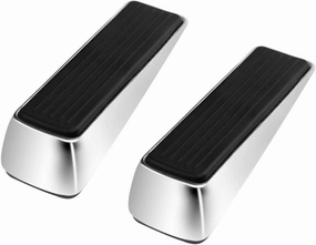 2Pcs Zinc Alloy Door Stopper Door Wedge for Home Use Heavy Duty Non Slip Door Stop Accessory Brushed Finish Door Blocker for All Door