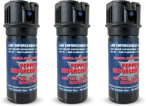 3-Pack Splatter Stream Pepper Spray, 2 oz. Flip Top - Maximum Strength 10% OC Formula with Marking Dye - Emergency Self Defense Personal Protection (Pack of 3)