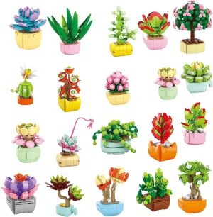 30Pack Mini Cars Building Blocks Party Favors for Kids,Compatible with Brand Name Building Bricks for Kids Boys Girls Birthday Christmas Easter Gift 6-12years (Flowers)