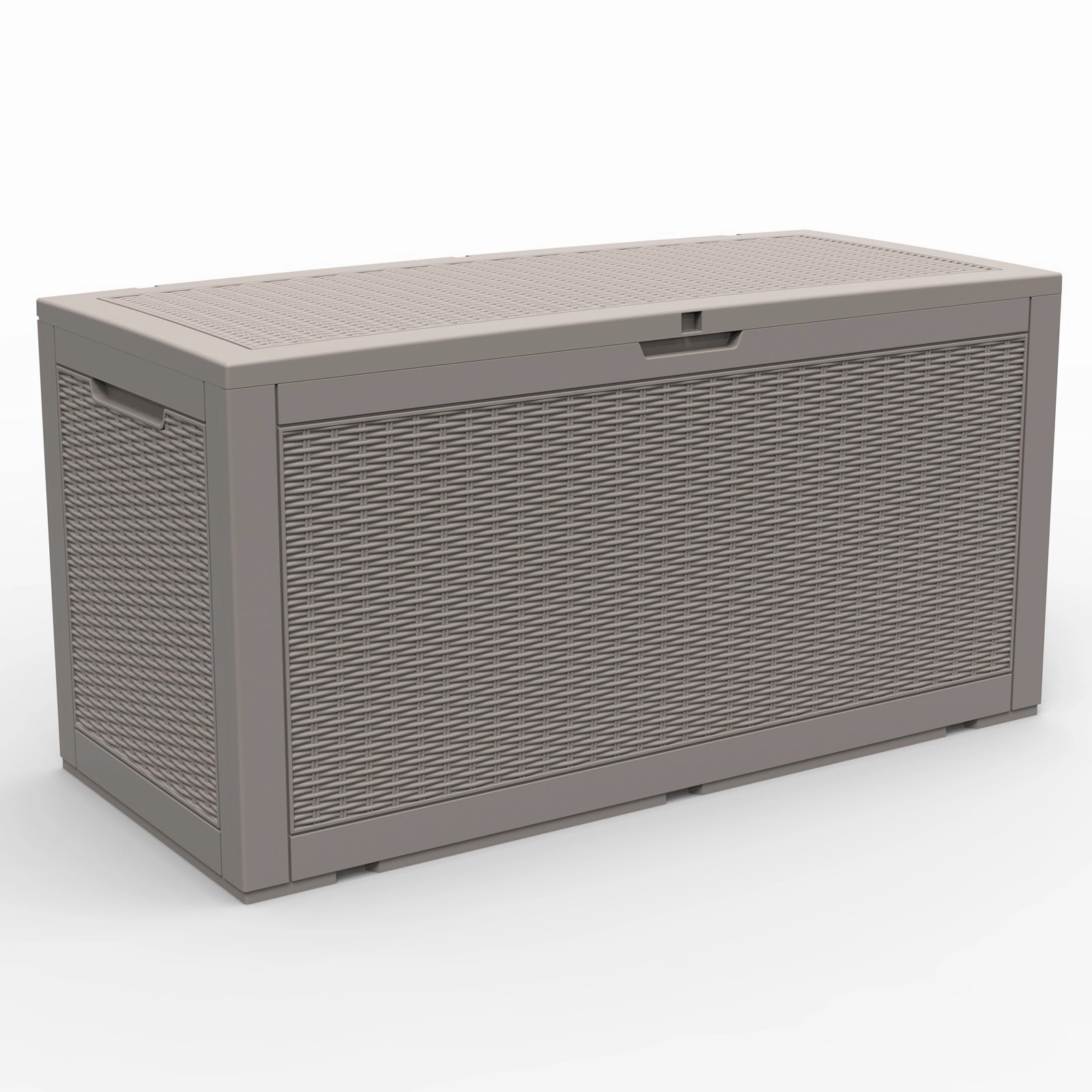 380L/100Gal Litre Patio Weatherproof Deck Box Storage Cabinet with Gas Poles