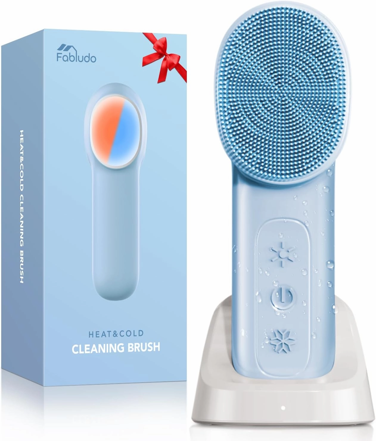 3-in-1 Facial Cleansing Brush, IPX6 Waterproof Silicone Face Scrubber, Rechargeable Face Massager for Men and Women, Electric Face Wash Brush for Exfoliating, Removing Blackhead