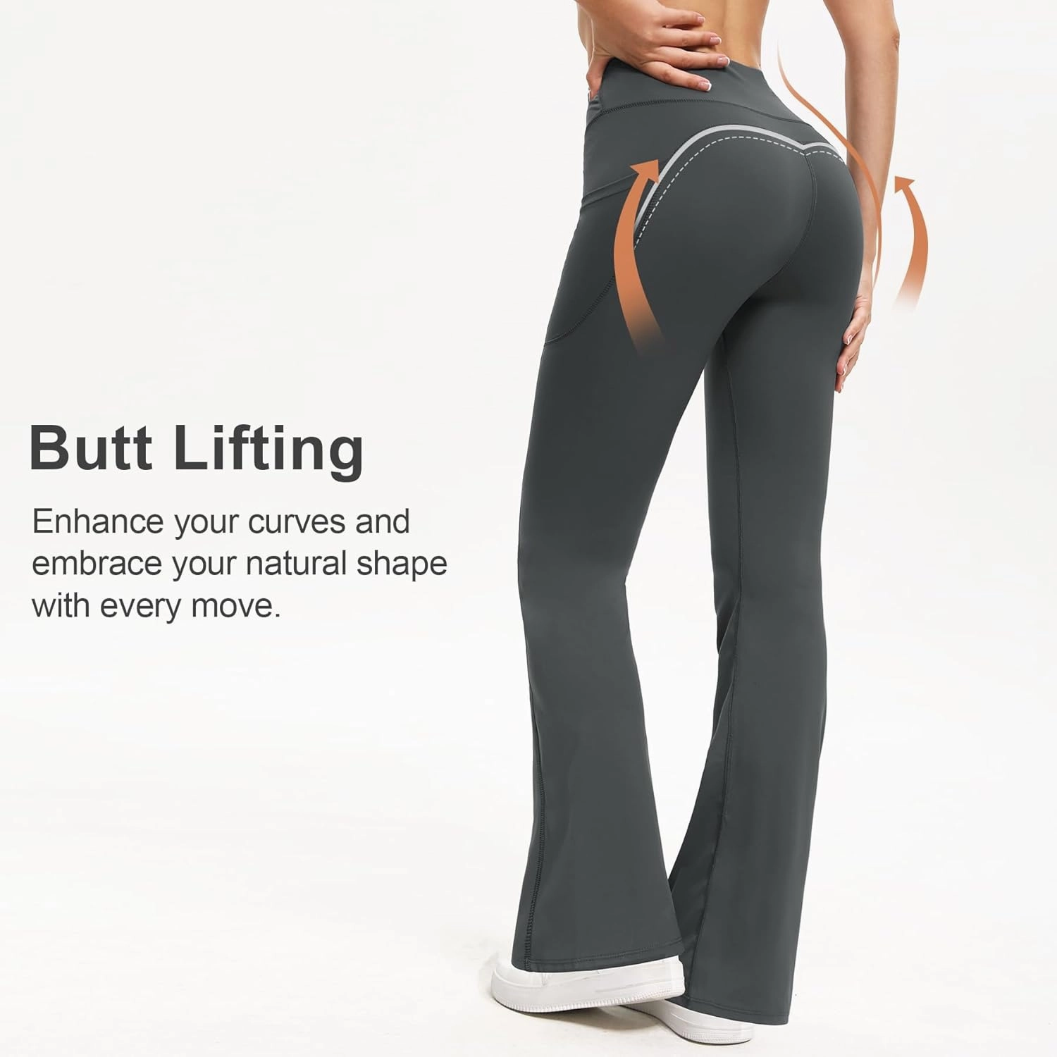 3 Packs Women's Flare Leggings with Pockets, Soft High Waisted Tummy Control Bootcut Workout Yoga Pants