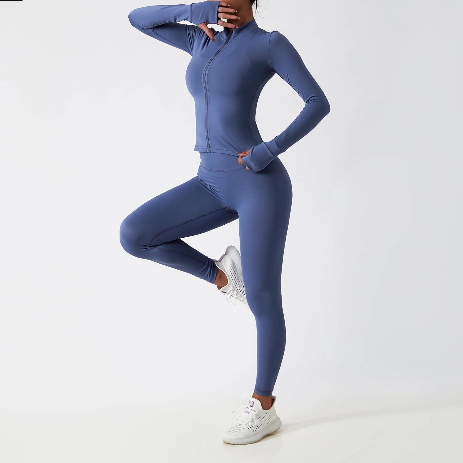 3-Piece Seamless Moisture-Wicking Workout Set for Women - Gym, Fitness, Running, Yoga Sportswear