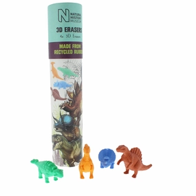 3D Dino Erasers Tube
