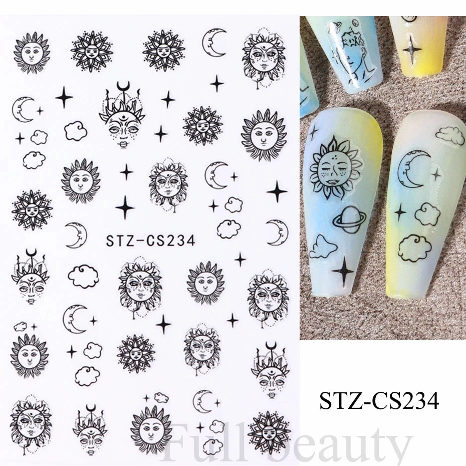 3D Kawaii Dinosaur Nail Stickers Cartoon Anime Animal Self-adhesive Decal Cute Design Sliders Manicure Decoration Accessories