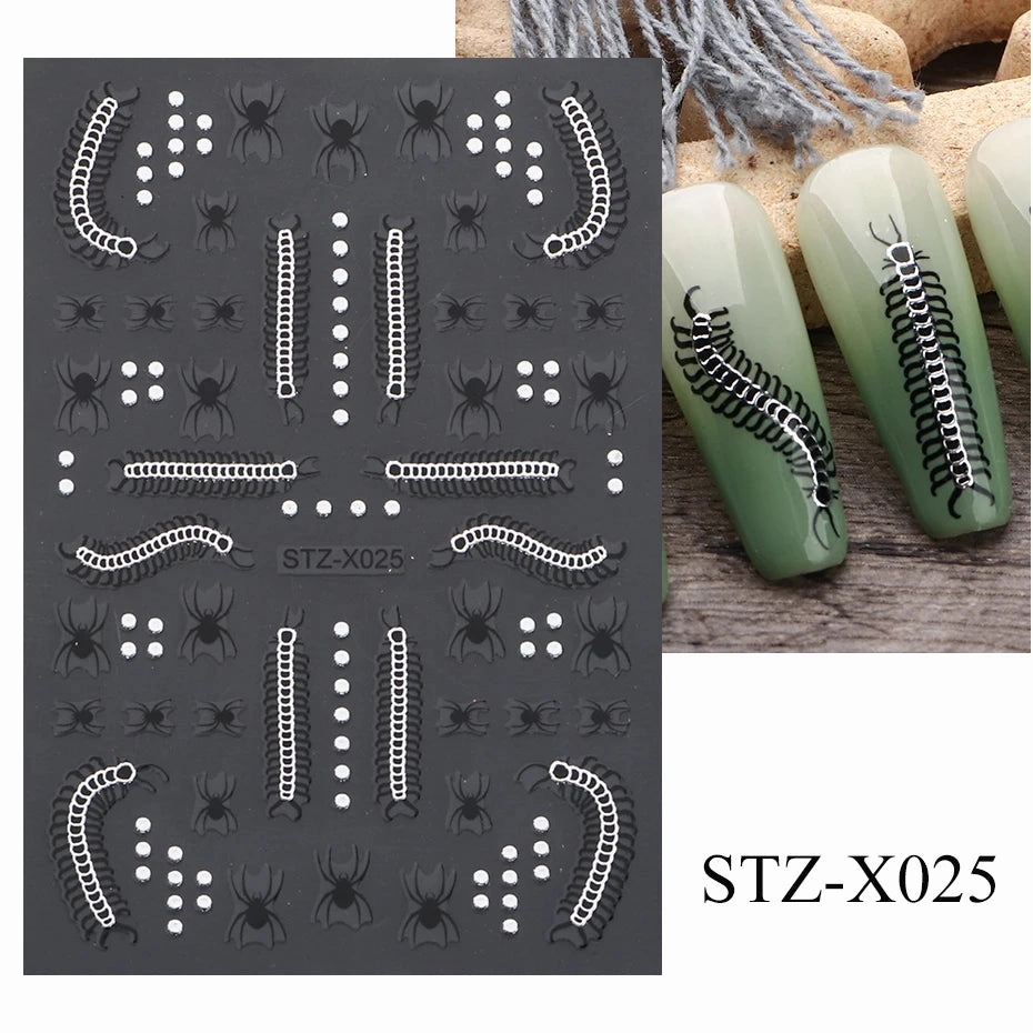 3D Kawaii Dinosaur Nail Stickers Cartoon Anime Animal Self-adhesive Decal Cute Design Sliders Manicure Decoration Accessories