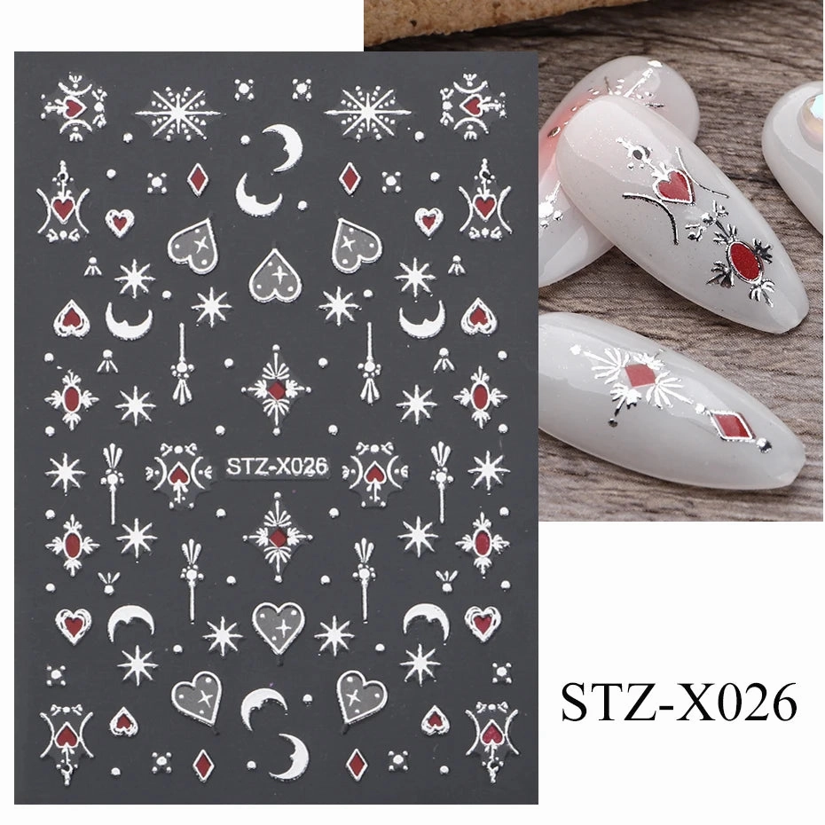 3D Kawaii Dinosaur Nail Stickers Cartoon Anime Animal Self-adhesive Decal Cute Design Sliders Manicure Decoration Accessories