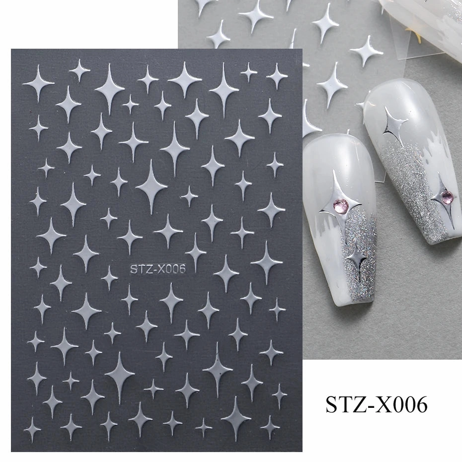 3D Kawaii Dinosaur Nail Stickers Cartoon Anime Animal Self-adhesive Decal Cute Design Sliders Manicure Decoration Accessories