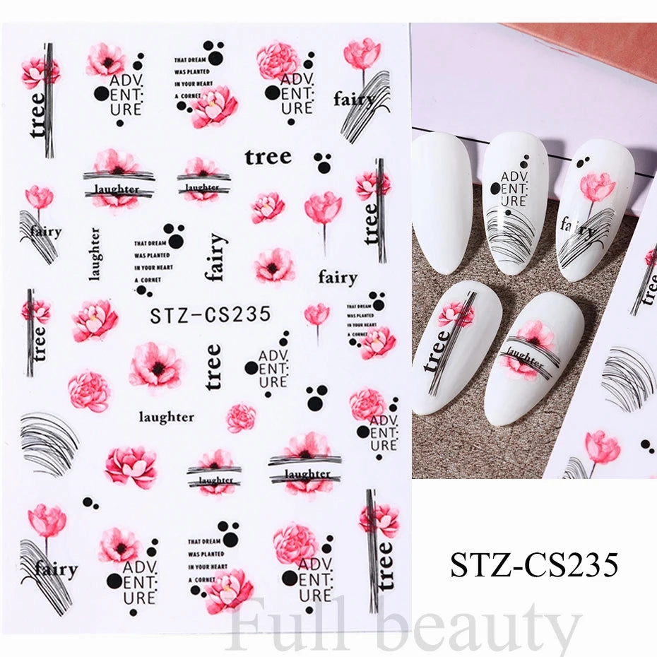 3D Kawaii Dinosaur Nail Stickers Cartoon Anime Animal Self-adhesive Decal Cute Design Sliders Manicure Decoration Accessories