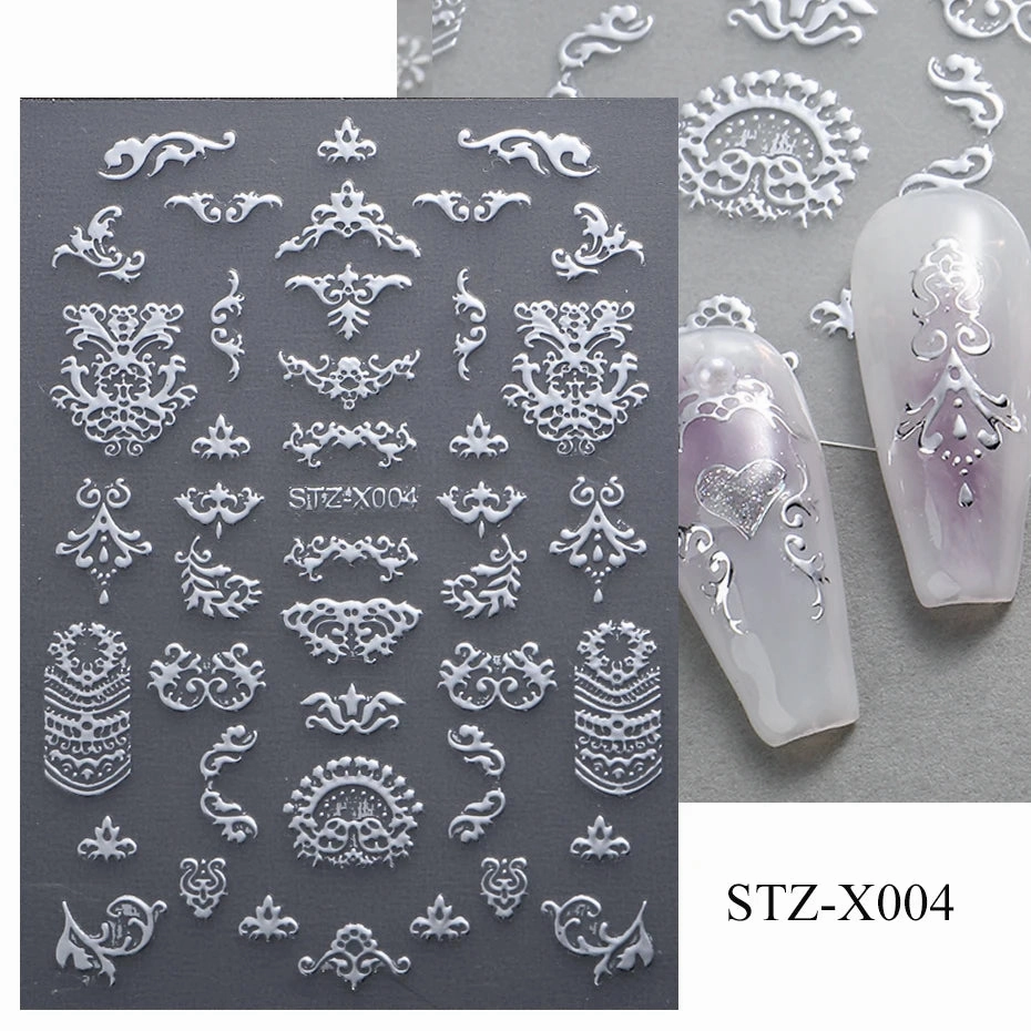 3D Kawaii Dinosaur Nail Stickers Cartoon Anime Animal Self-adhesive Decal Cute Design Sliders Manicure Decoration Accessories