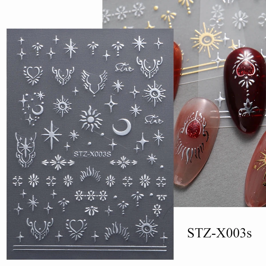 3D Kawaii Dinosaur Nail Stickers Cartoon Anime Animal Self-adhesive Decal Cute Design Sliders Manicure Decoration Accessories