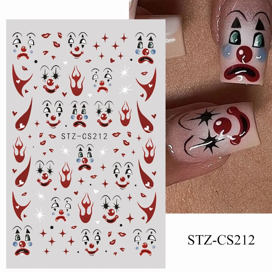 3D Kawaii Dinosaur Nail Stickers Cartoon Anime Animal Self-adhesive Decal Cute Design Sliders Manicure Decoration Accessories