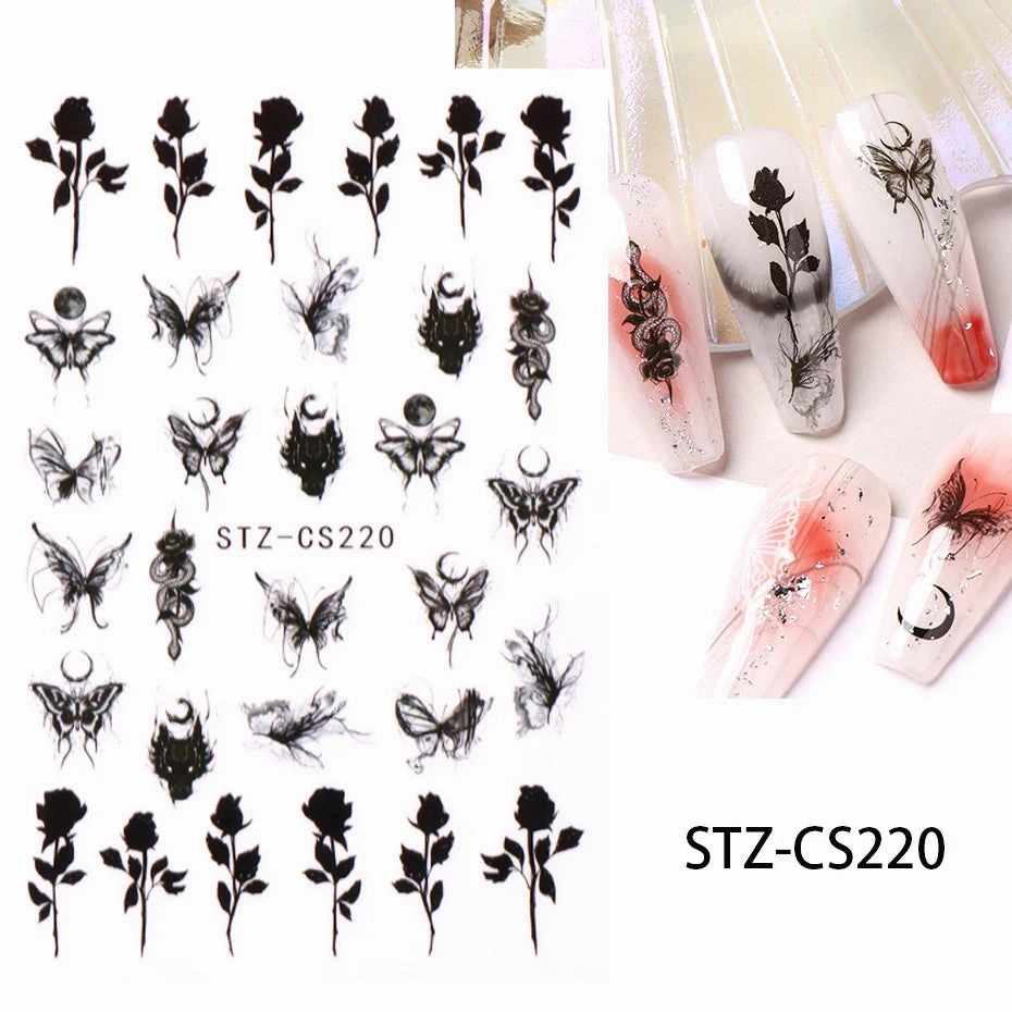 3D Kawaii Dinosaur Nail Stickers Cartoon Anime Animal Self-adhesive Decal Cute Design Sliders Manicure Decoration Accessories
