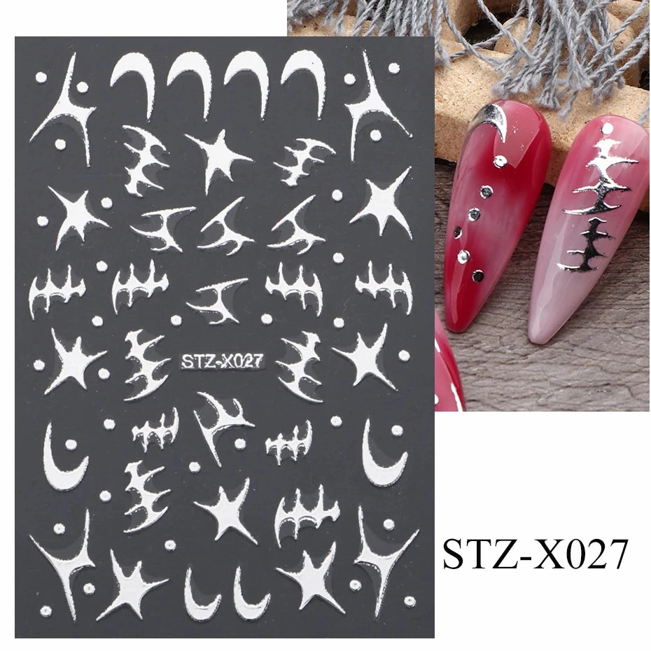 3D Kawaii Dinosaur Nail Stickers Cartoon Anime Animal Self-adhesive Decal Cute Design Sliders Manicure Decoration Accessories