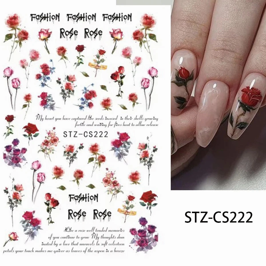 3D Kawaii Dinosaur Nail Stickers Cartoon Anime Animal Self-adhesive Decal Cute Design Sliders Manicure Decoration Accessories