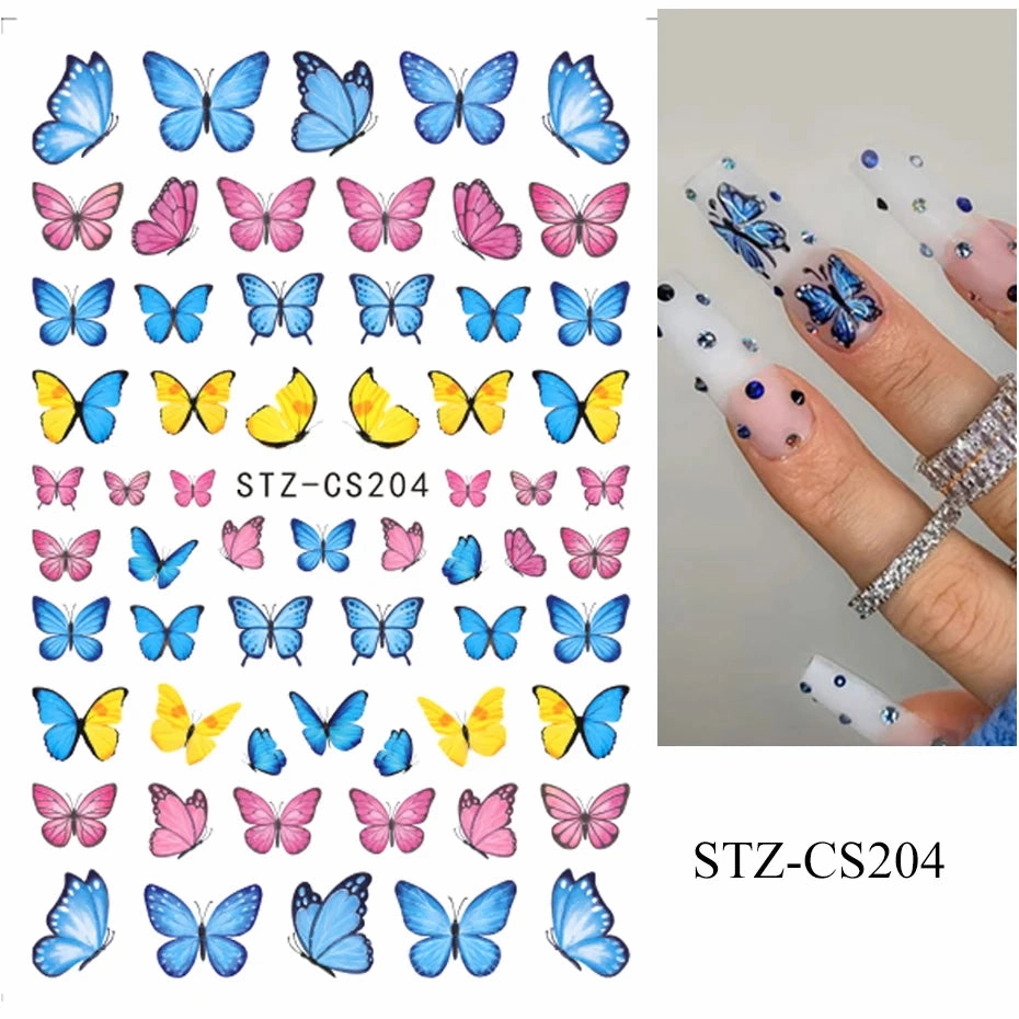 3D Kawaii Dinosaur Nail Stickers Cartoon Anime Animal Self-adhesive Decal Cute Design Sliders Manicure Decoration Accessories