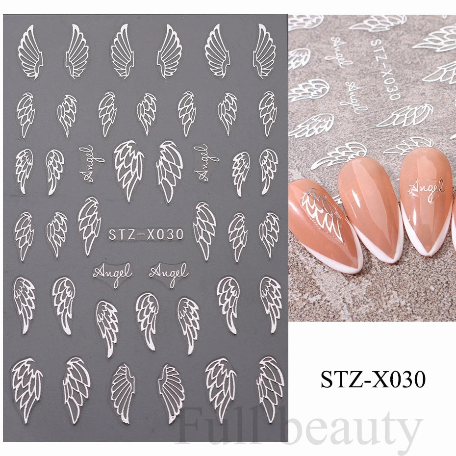 3D Kawaii Dinosaur Nail Stickers Cartoon Anime Animal Self-adhesive Decal Cute Design Sliders Manicure Decoration Accessories
