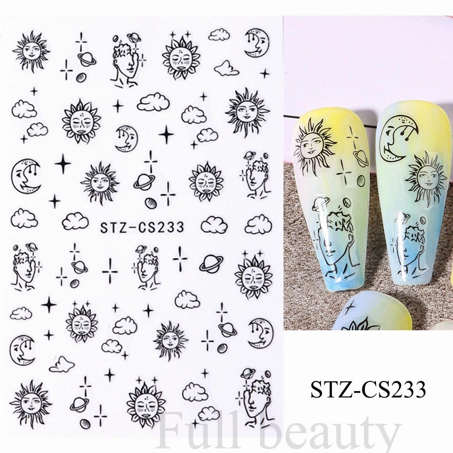 3D Kawaii Dinosaur Nail Stickers Cartoon Anime Animal Self-adhesive Decal Cute Design Sliders Manicure Decoration Accessories