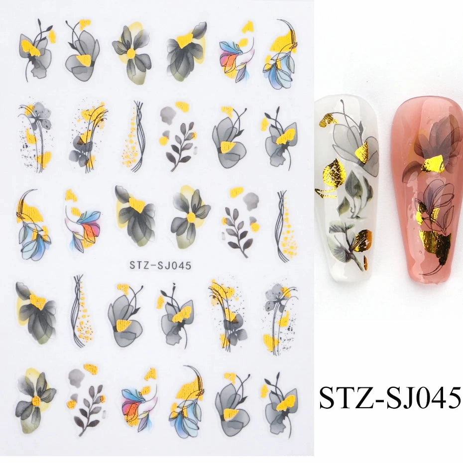 3D Kawaii Dinosaur Nail Stickers Cartoon Anime Animal Self-adhesive Decal Cute Design Sliders Manicure Decoration Accessories