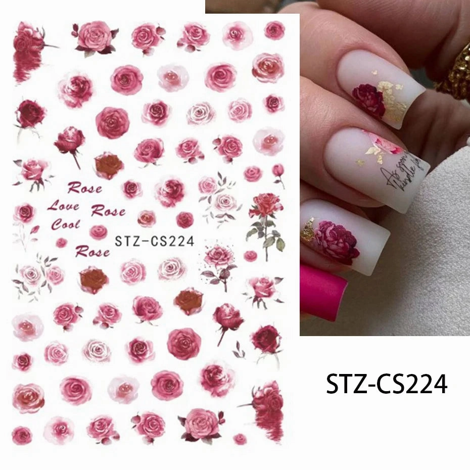 3D Kawaii Dinosaur Nail Stickers Cartoon Anime Animal Self-adhesive Decal Cute Design Sliders Manicure Decoration Accessories